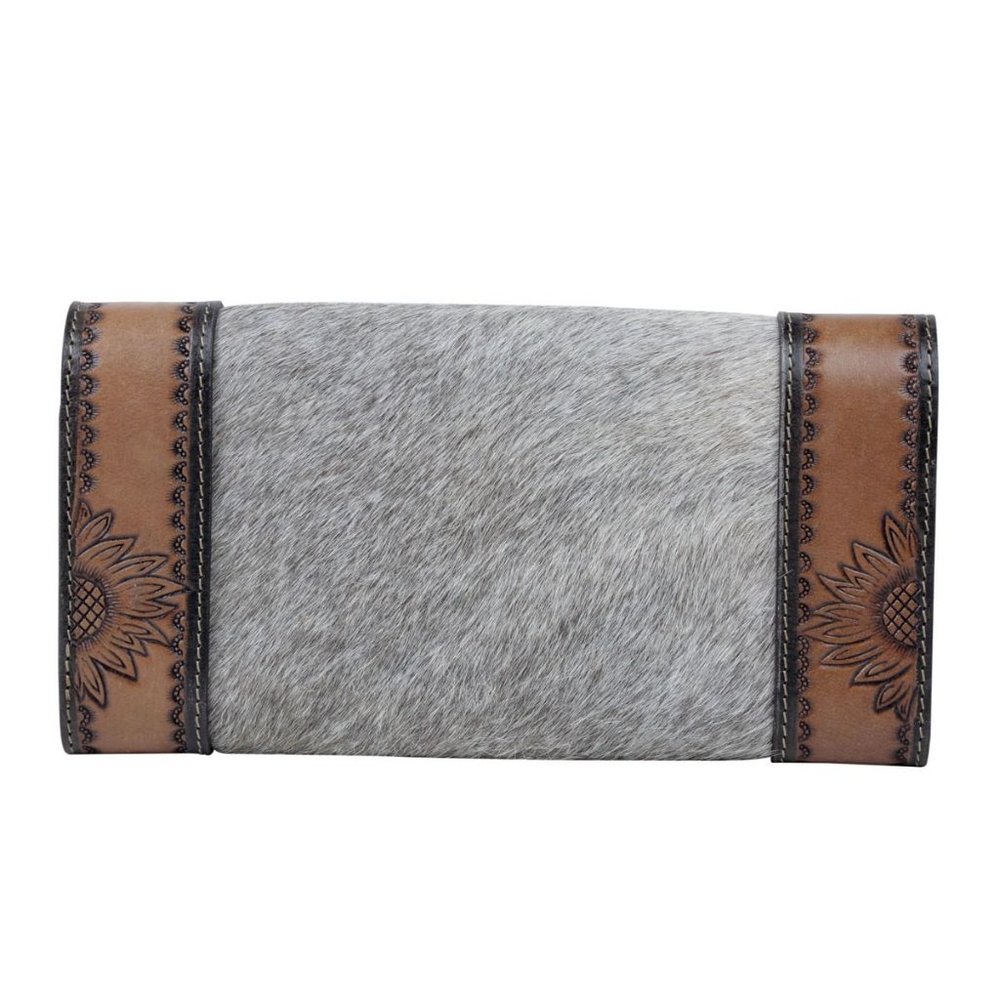 Myra Bag Handmade Diligence Wallet Leather & Hairon Canvas & Cowhide Leather - Picture 3 of 4